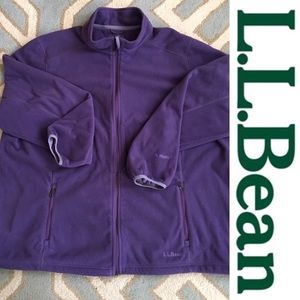 LLBEAN polartec fleece jacket purple 2X